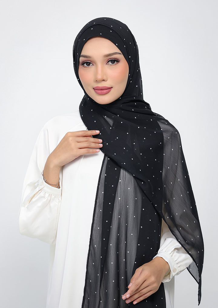 Classic Polka -  Instant Hijab With Inner
