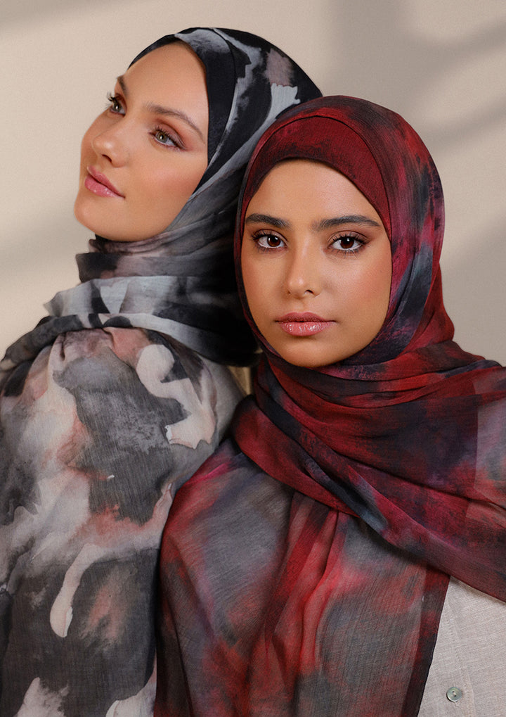 Candle Smoke - Instant Hijab With Inner