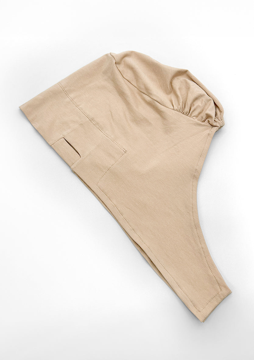 Light Beige - Earslit Inner - Plain Jersey Cotton