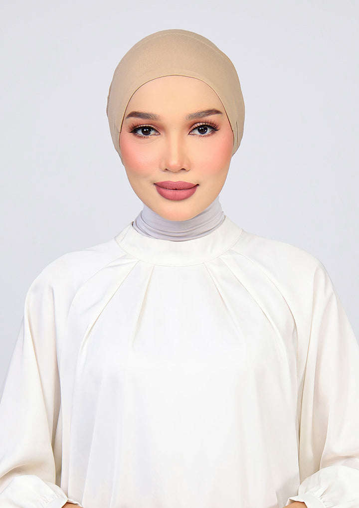 Light Beige - Earslit Inner - Plain Jersey Cotton