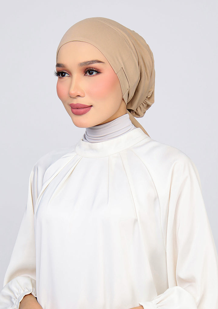 Light Beige - Earslit Inner - Plain Jersey Cotton