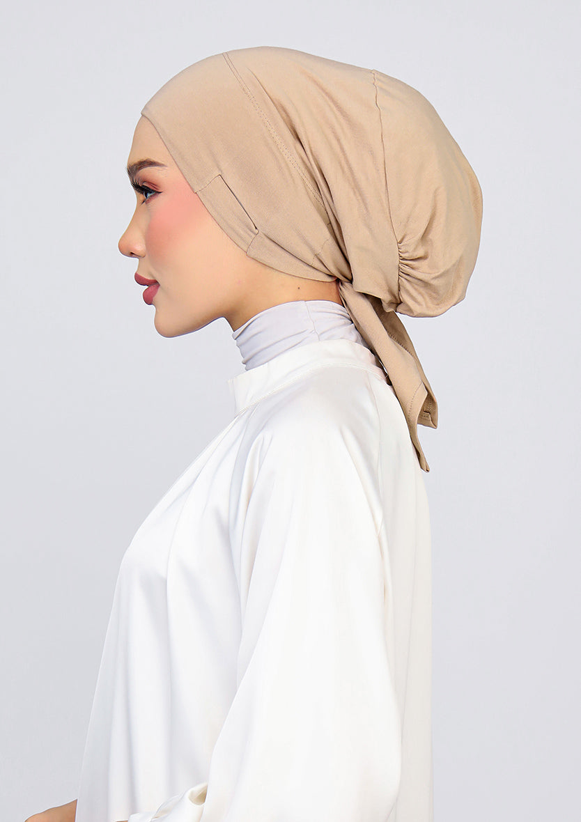 Light Beige - Earslit Inner - Plain Jersey Cotton