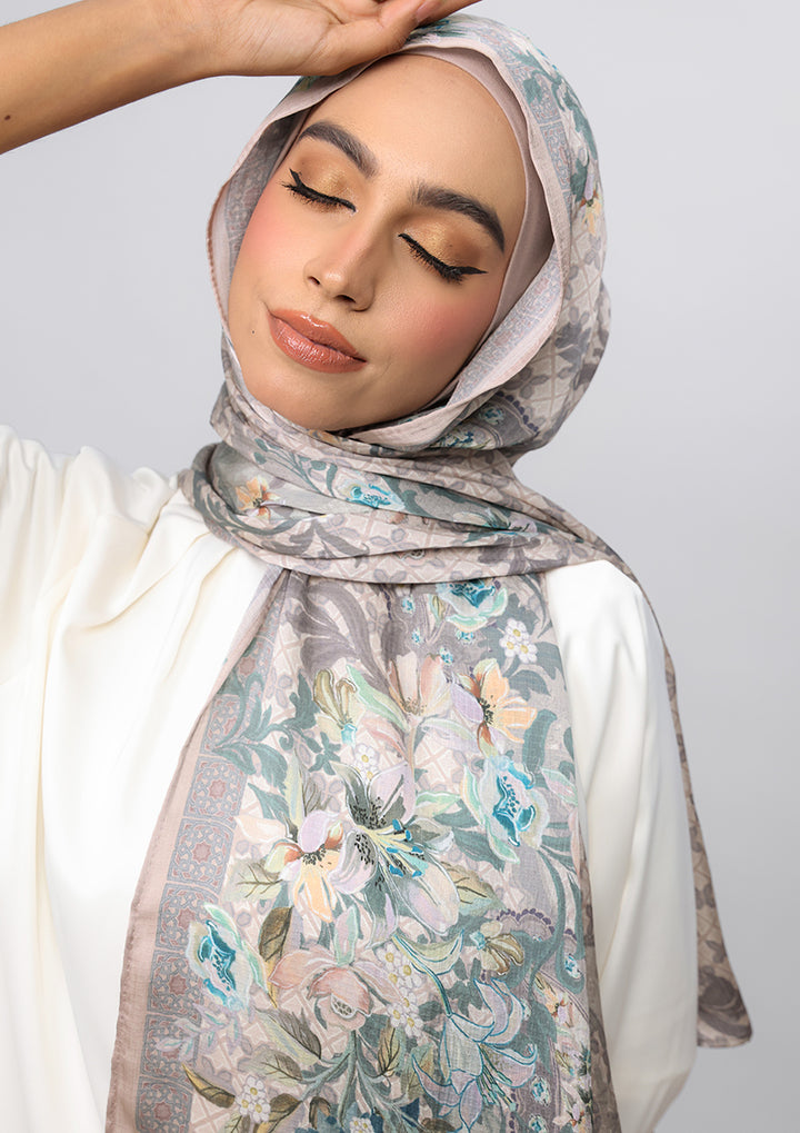 Eden Tiles - Satin Crinkled - Instant HIjab with Inner