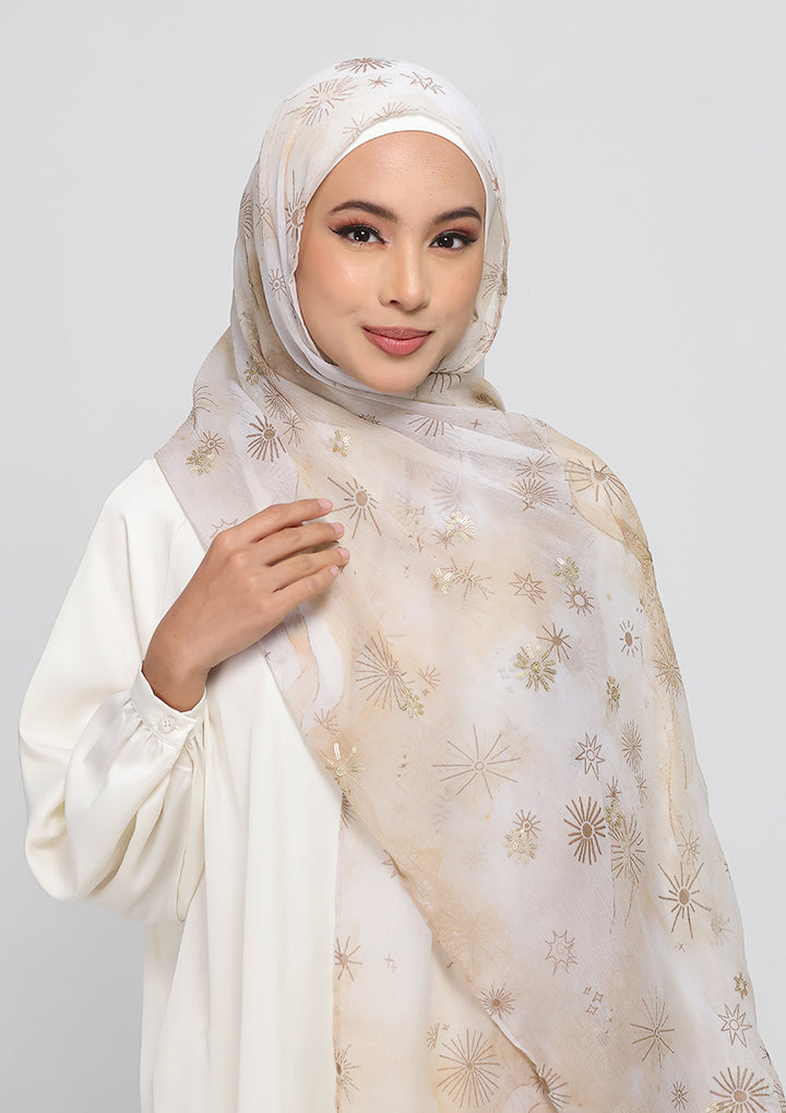 Shams Embroidery Chiffon - Instant Hijab
