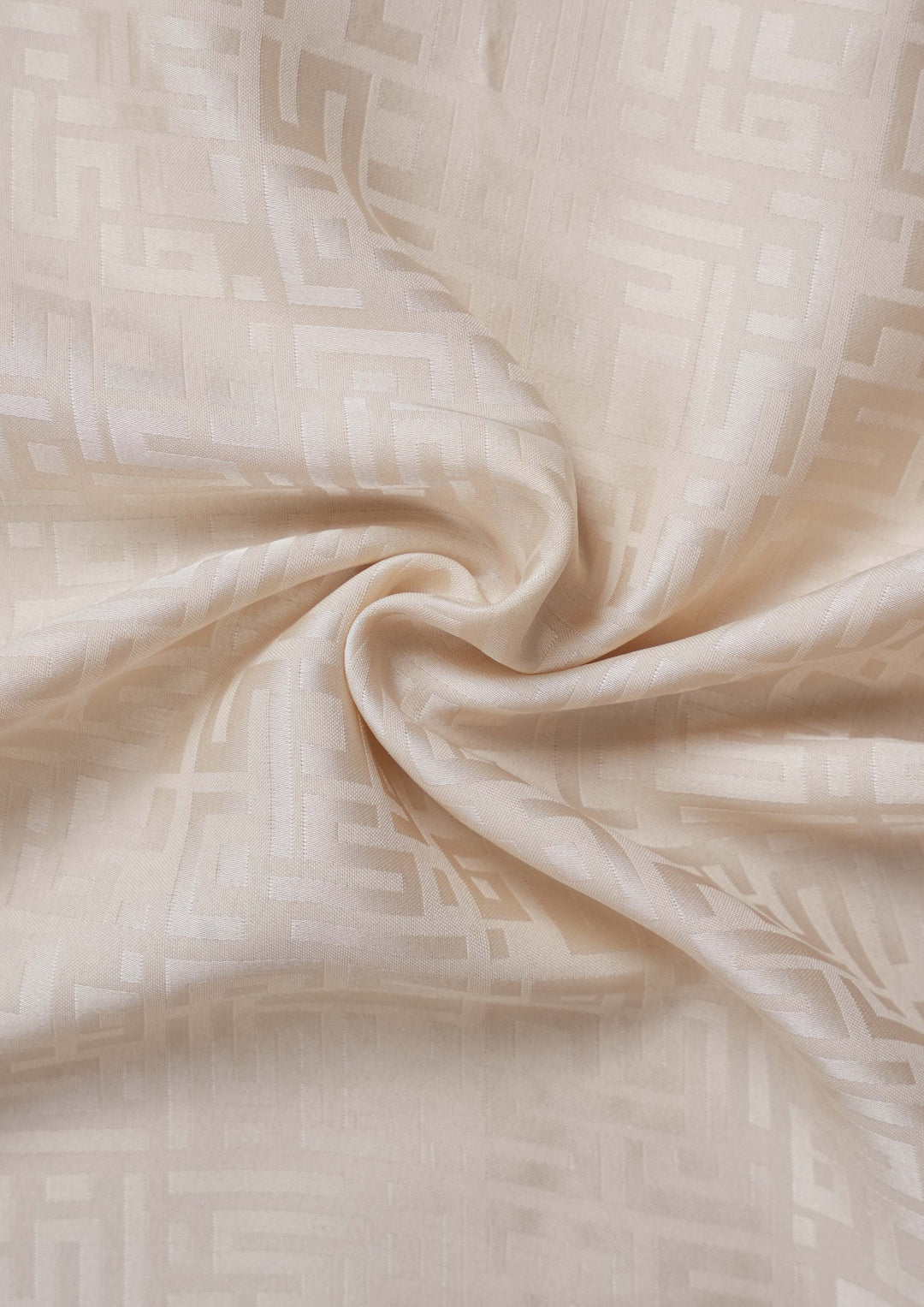 Monogram Beige - Women Prayer Set - Plain Jacquard Satin
