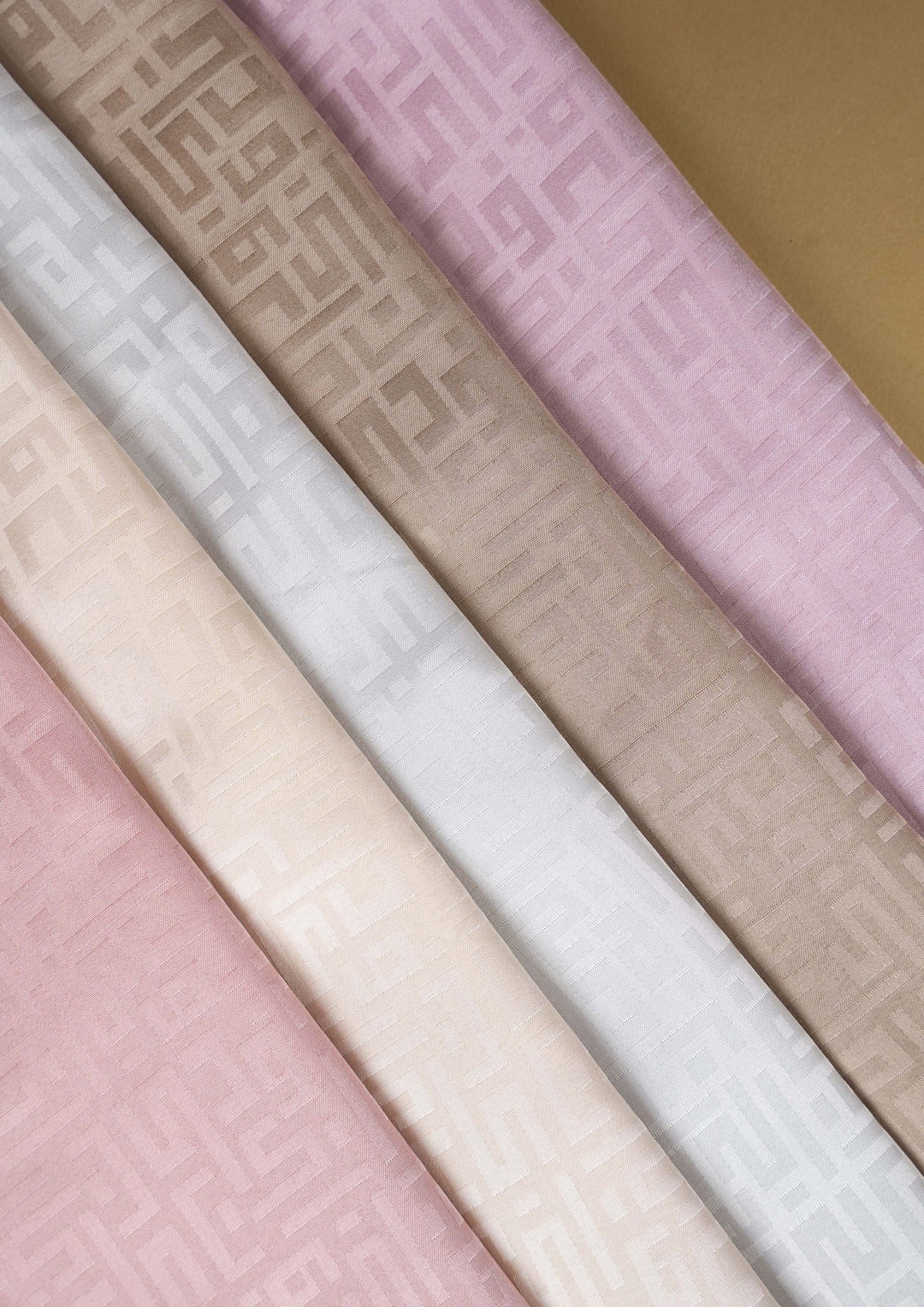 Monogram Lilac - Women Prayer Set - Plain Jacquard Satin