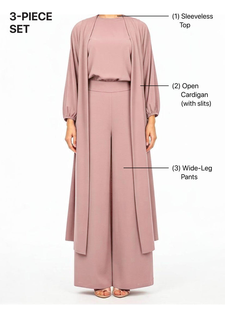 Pink -Haya 3 Piece Co-ord Set
