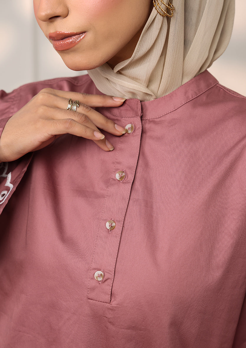 Pink Eyelet Top