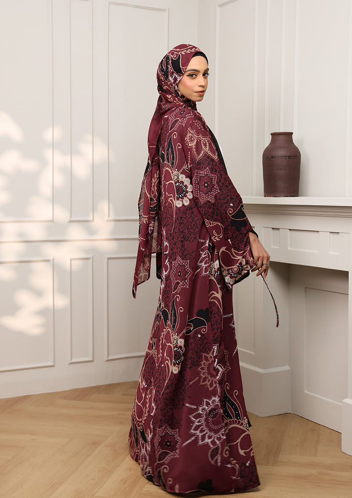 Tie Front Abaya &amp; Shawl Set - Integrity
