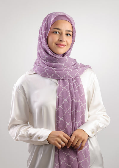 Lantern Mauve  - Instant Hijab with Inner