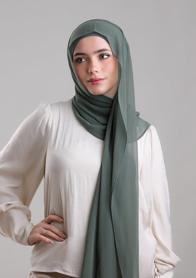 Laurel Green Instant Hijab With Inner