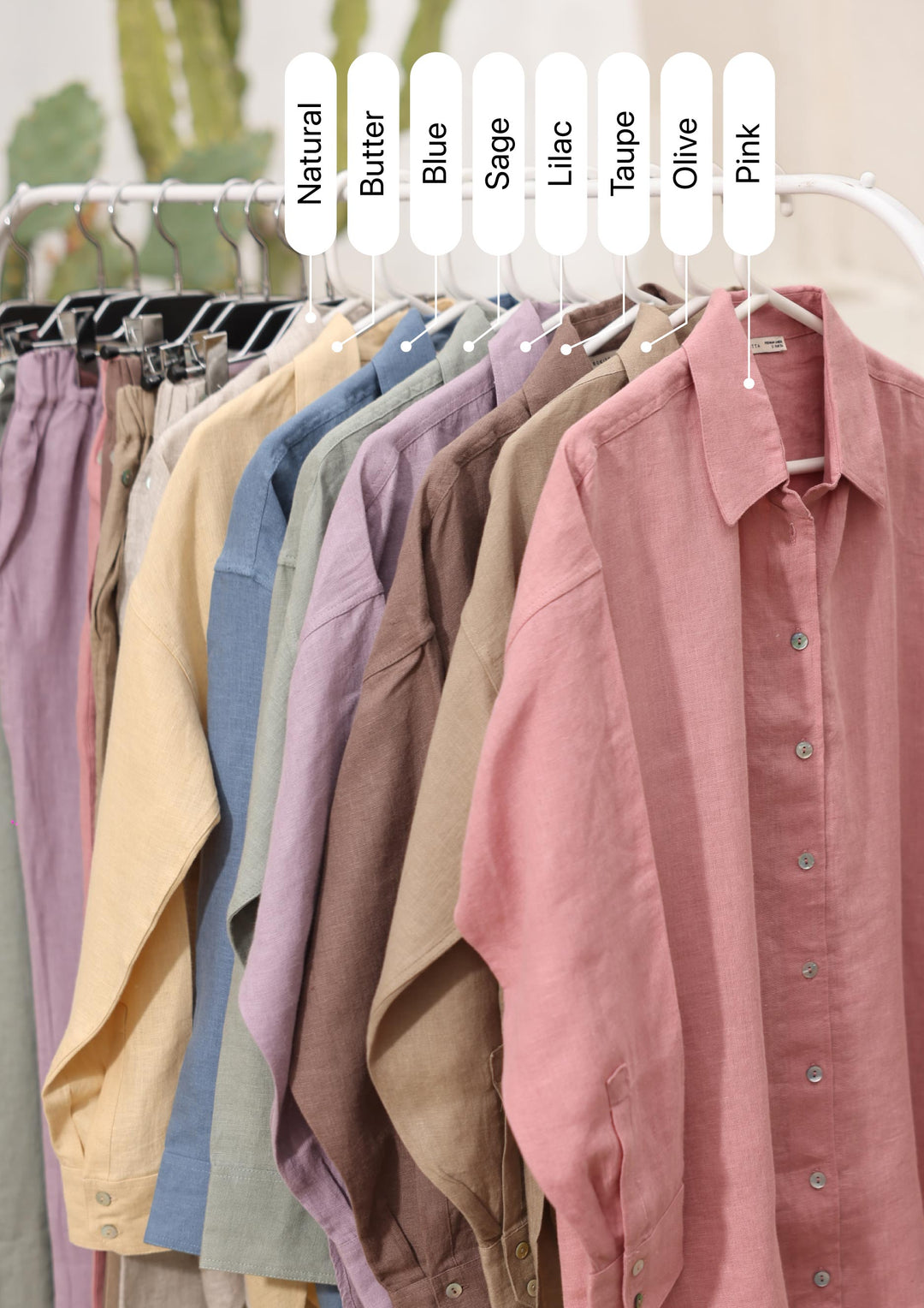 100% Italian Linen Co-ord Set - Pink