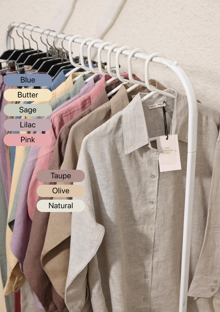 100% Italian Linen Co-ord Set - Natural Beige