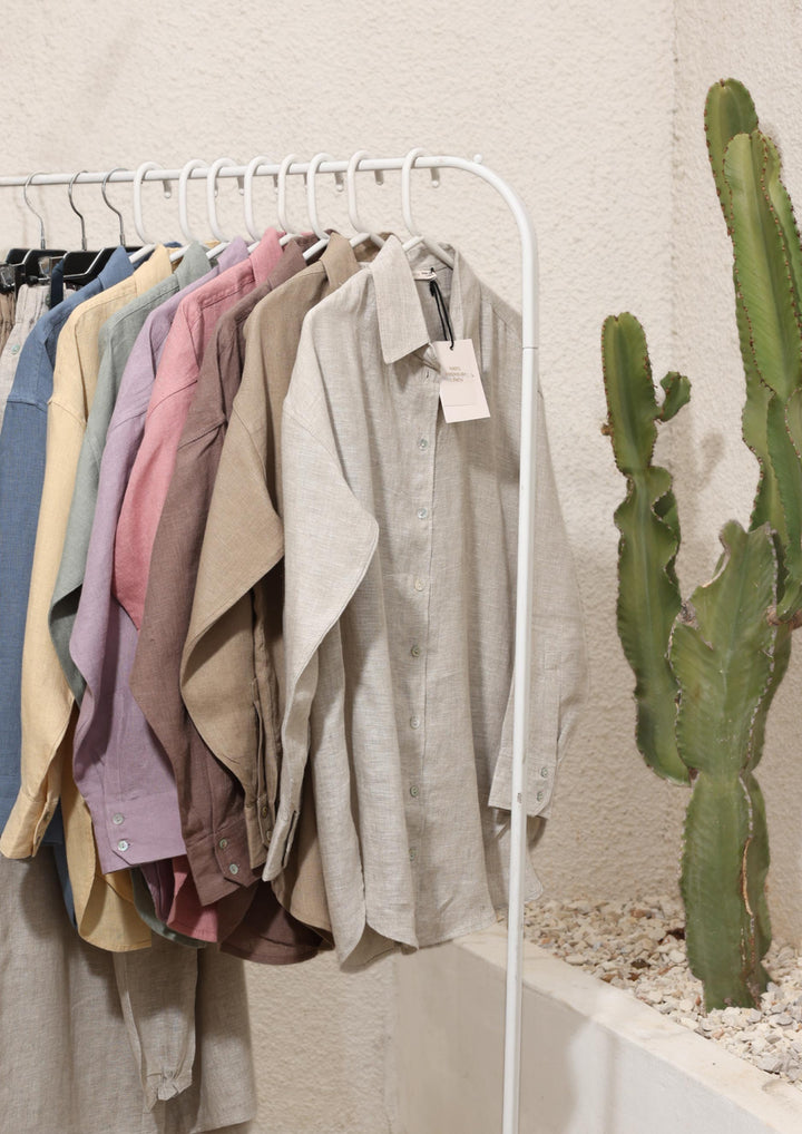 100% Italian Linen Co-ord Set - Natural Beige