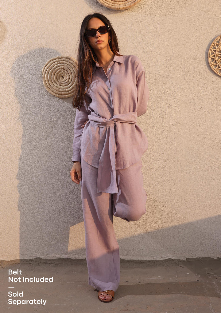 100% Italian Linen Co-ord Set - Lilac