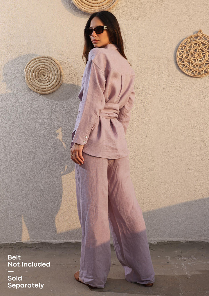 100% Italian Linen Co-ord Set - Lilac