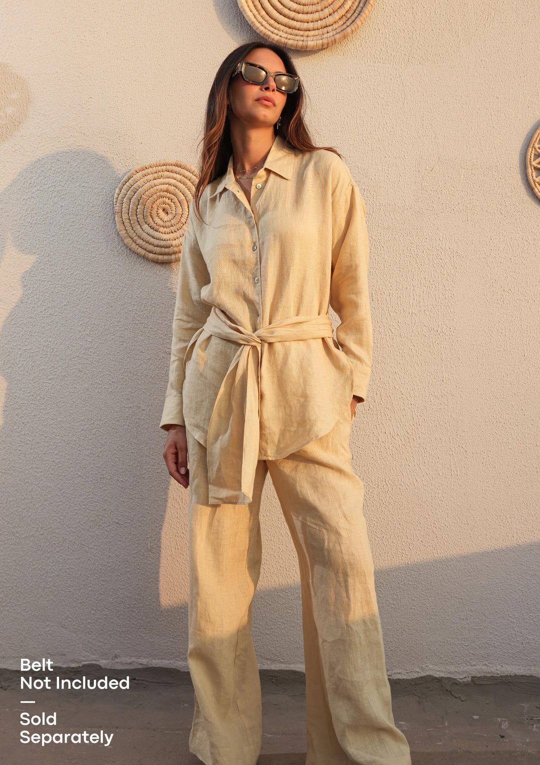 100% Italian Linen Co-ord Set - Butter Yellow
