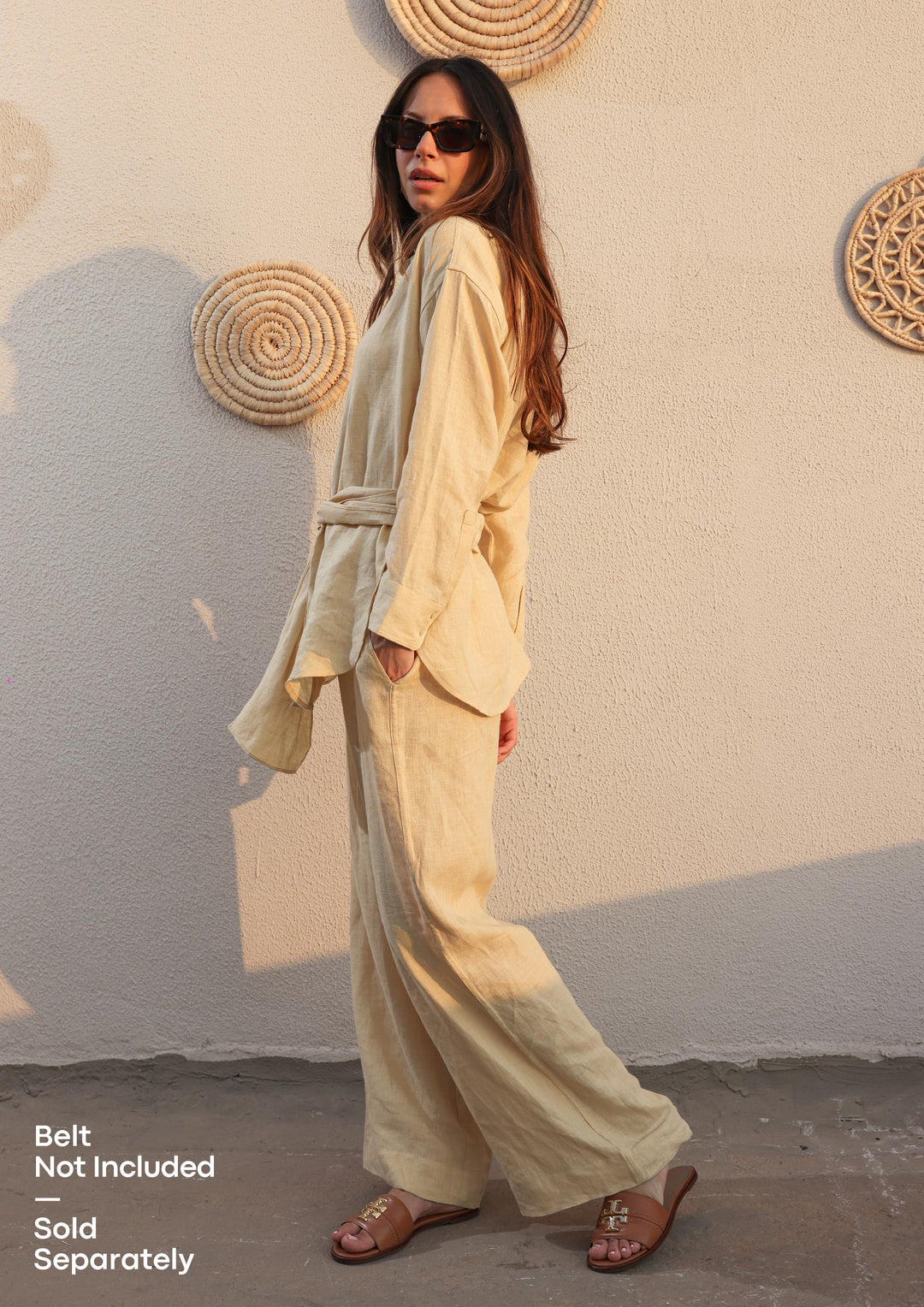 100% Italian Linen Co-ord Set - Butter Yellow