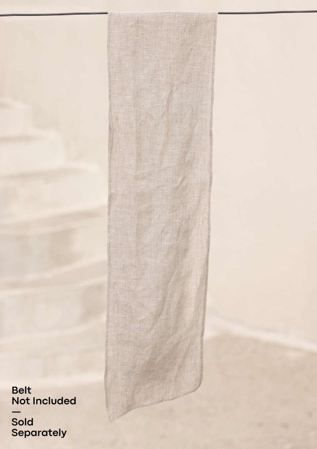 100% Italian Linen Belt - Natural beige