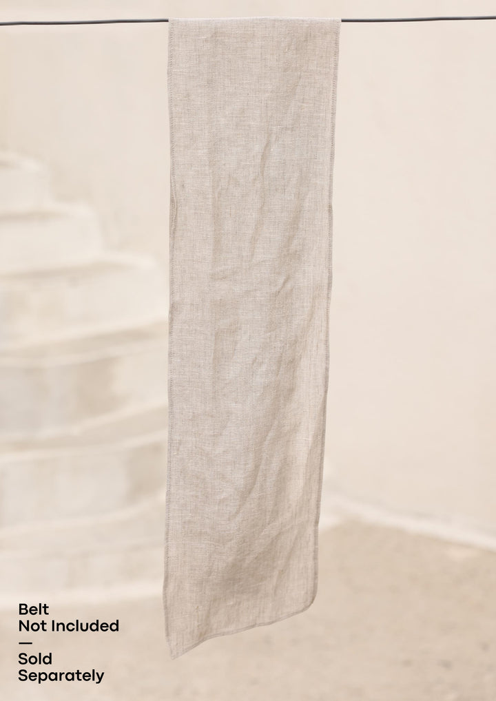 100% Italian Linen Belt - Natural beige