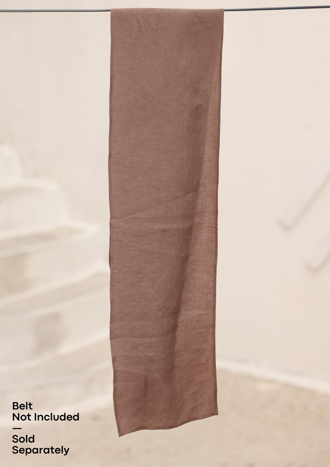 100% Italian Linen Belt - Taupe
