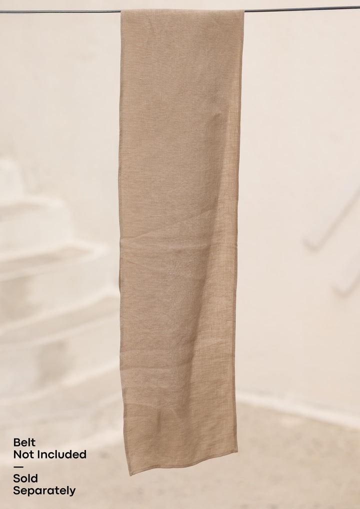 100% Italian Linen Belt - Olive