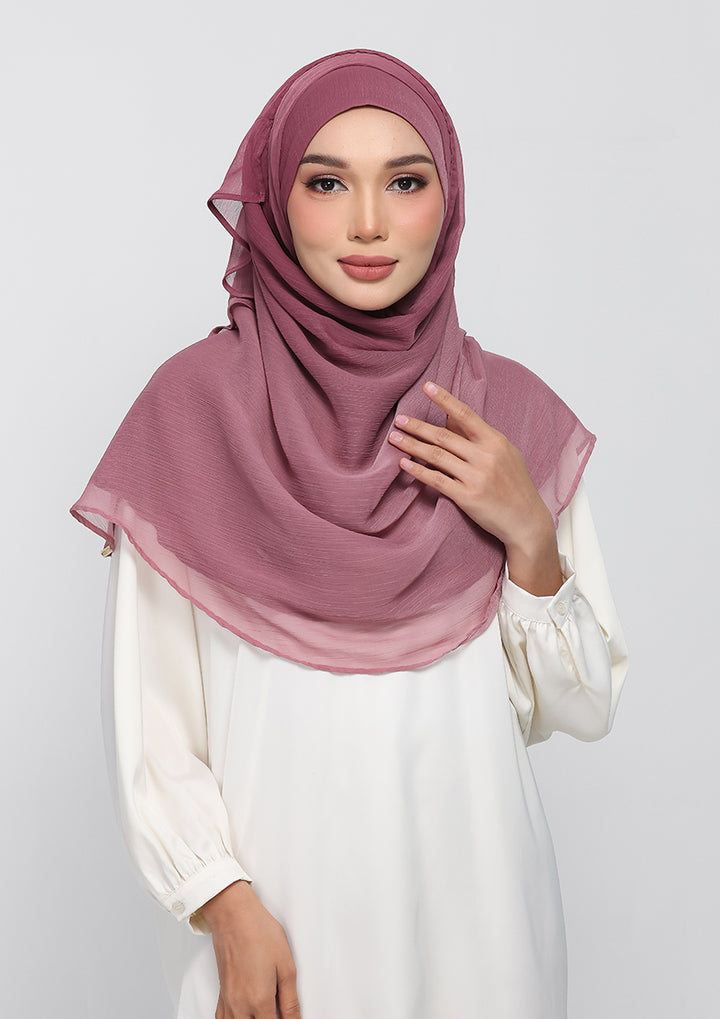 MaroonMauve - Instant Hijab With Inner