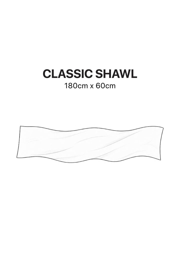 White - Modal Woven Shawl Set with Inner