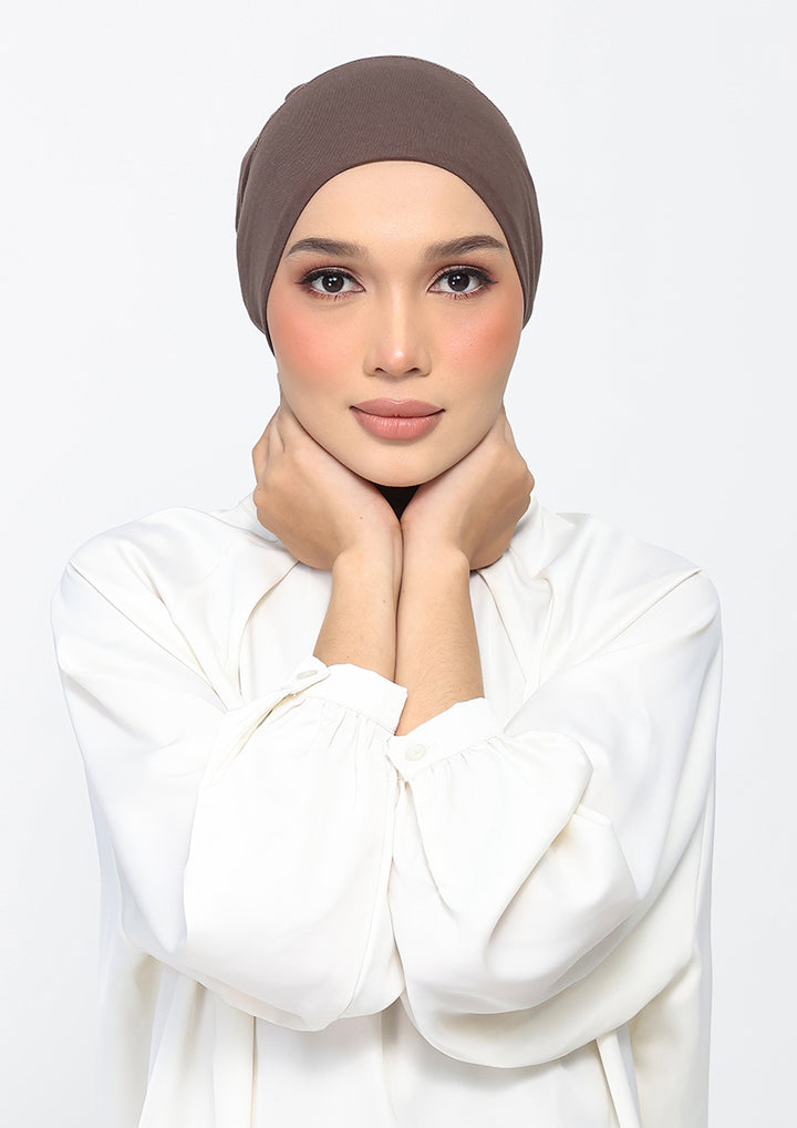 Monogram Brown Instant Hijab With Inner