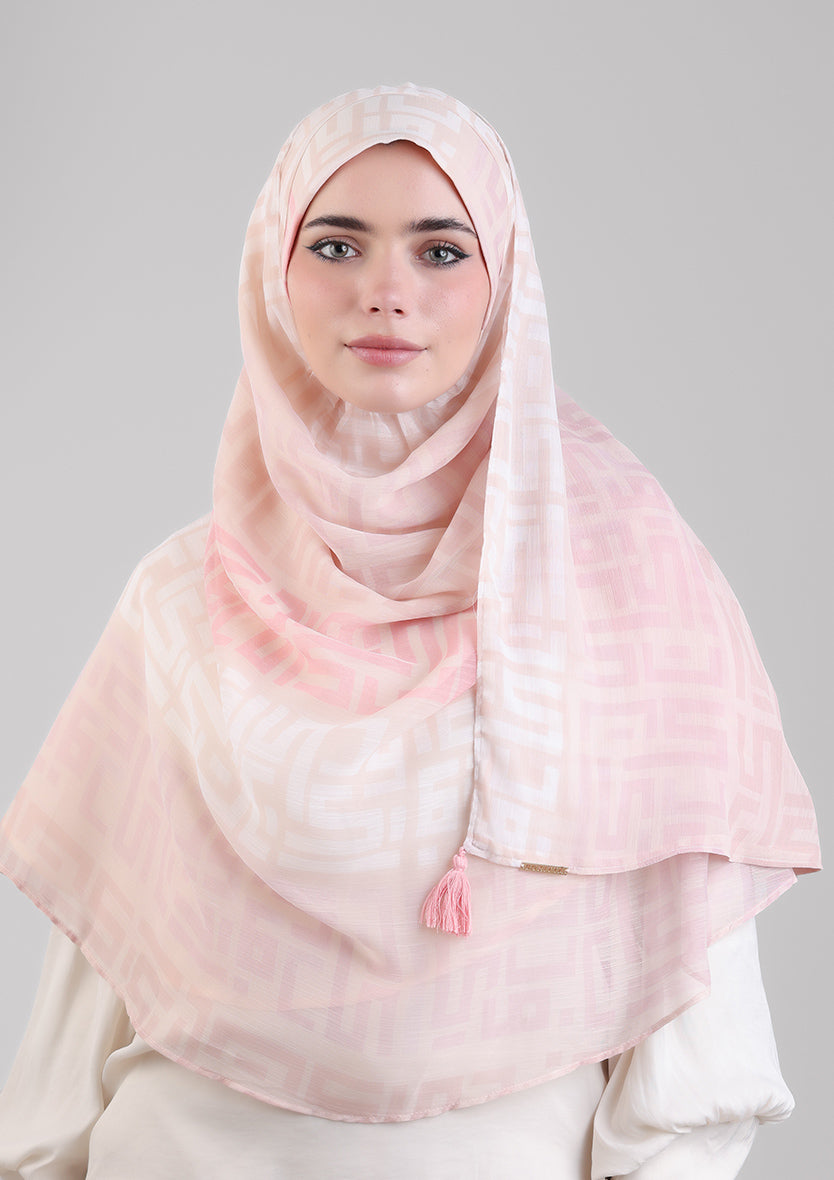 \"I&I STORE × RAJABROOKE\" HIJAB Rose Shimmer Viscose Hijab - Cloak Couture
