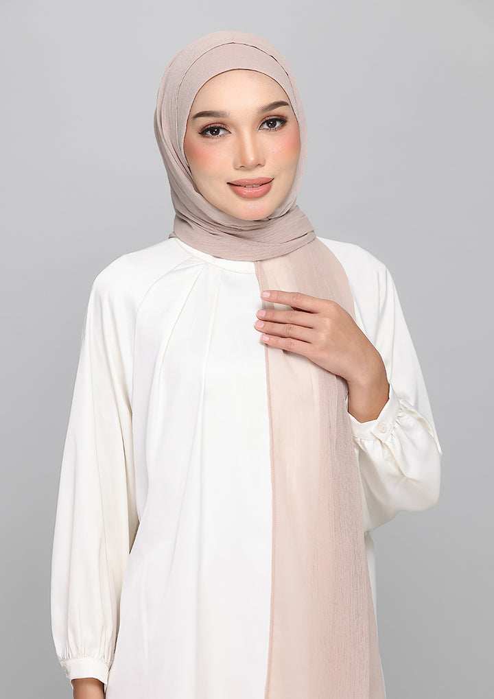 Mushroom  - BASICS Plain Lite Chiffon