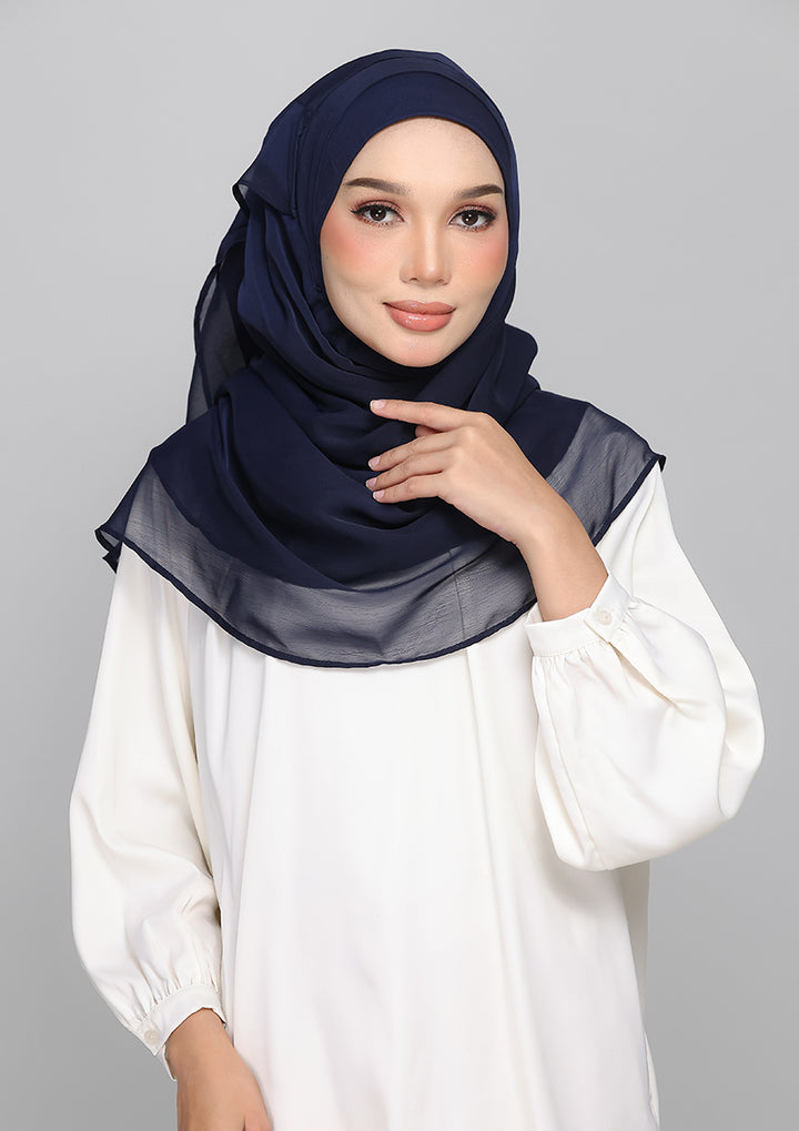 Navy blazer  - BASICS Plain Lite Chiffon
