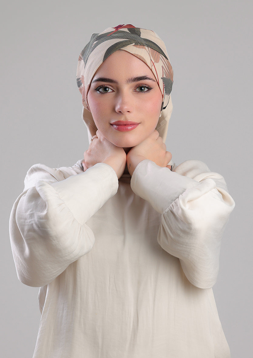 Black Jungle printed Chiffon Instant Bokitta Hijab – BOKITTA