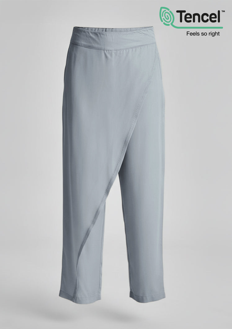 Modest Overlapping Wide-Leg Pants in Tencel™ for women – BOKITTA