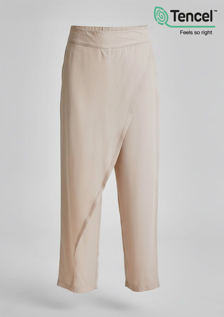 Modest Overlapping Wide-Leg Pants in Tencel™ for women – BOKITTA
