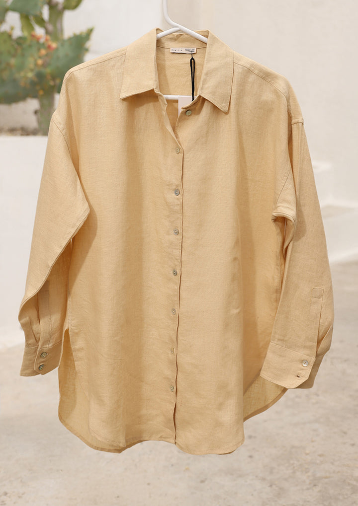 100% Italian Linen Co-ord Set - Butter Yellow
