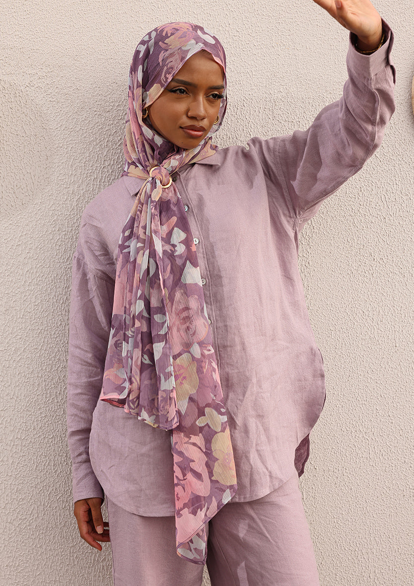 100% Italian Linen Co-ord Set - Lilac