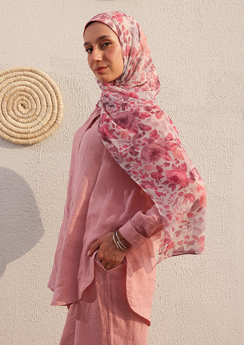 100% Italian Linen Co-ord Set - Pink