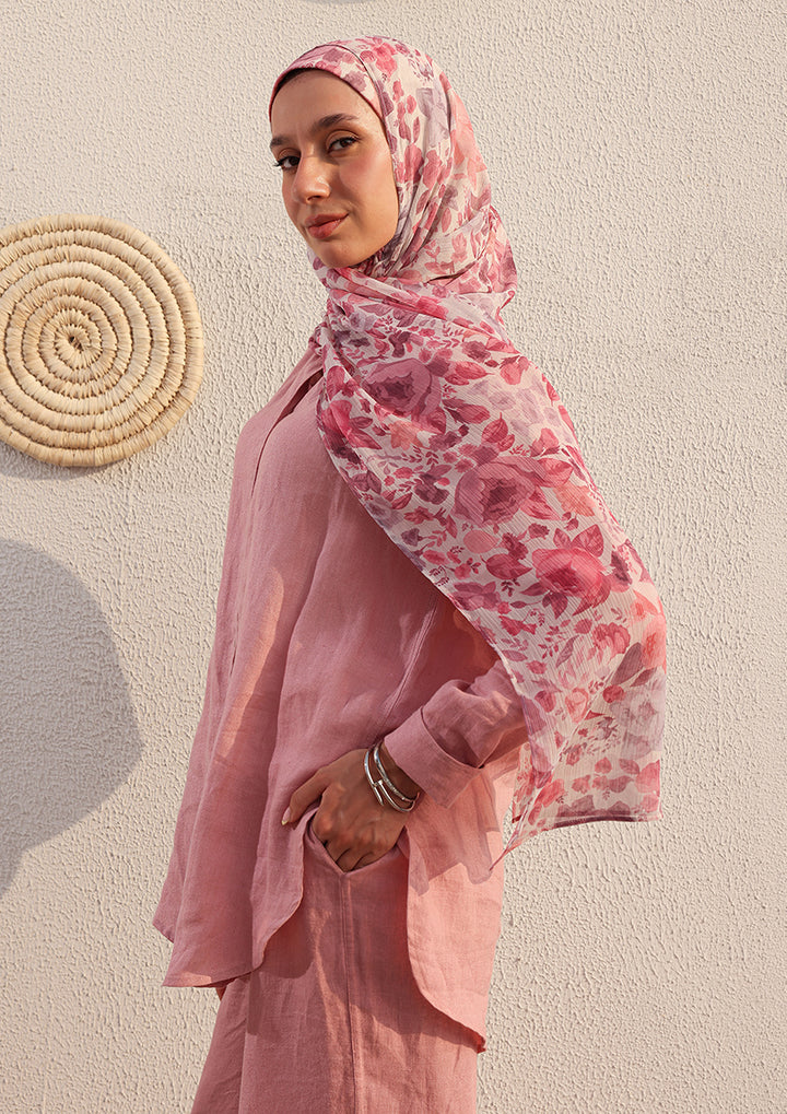 100% Italian Linen Co-ord Set - Pink