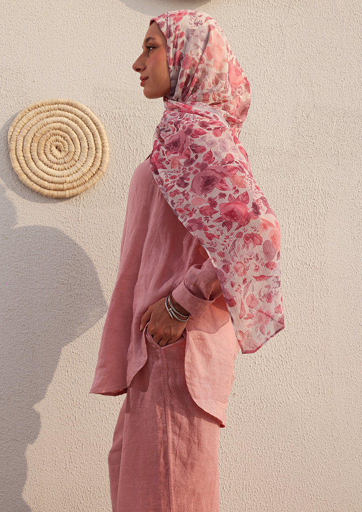 100% Italian Linen Co-ord Set - Pink
