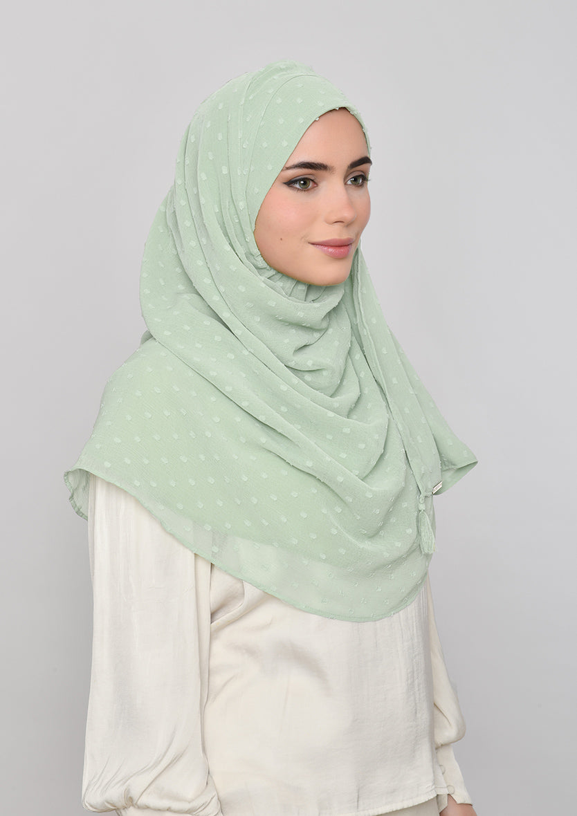 Pastel Green  - Instant Hijab with Inner