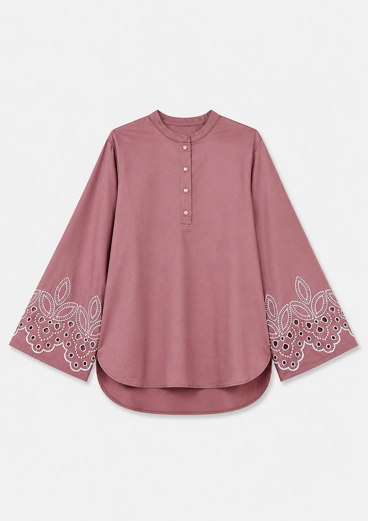 Pink Eyelet Top