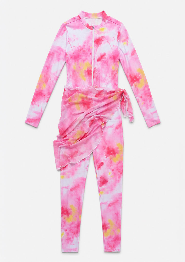 Pink Sky Overall – 3 Piece Modest Swim Set