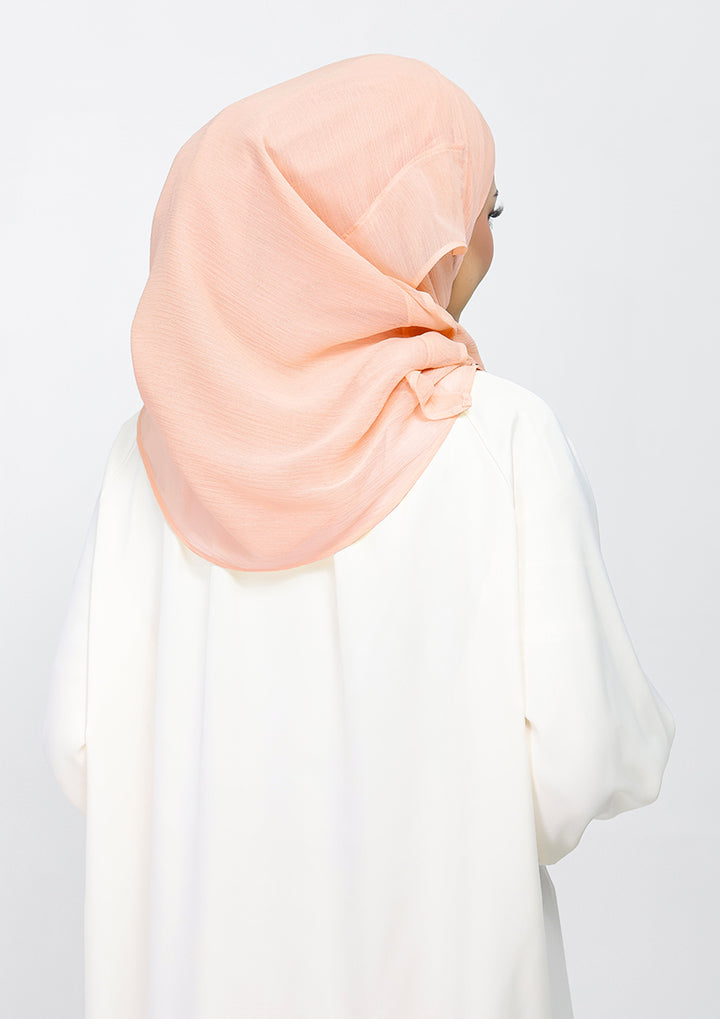 Powder Pink - Plain Crinkled Chiffon