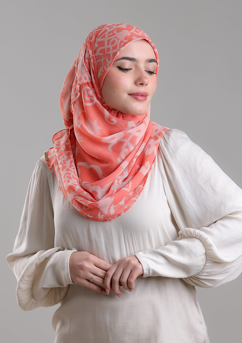 Putra Coral - Instant Hijab with Inner