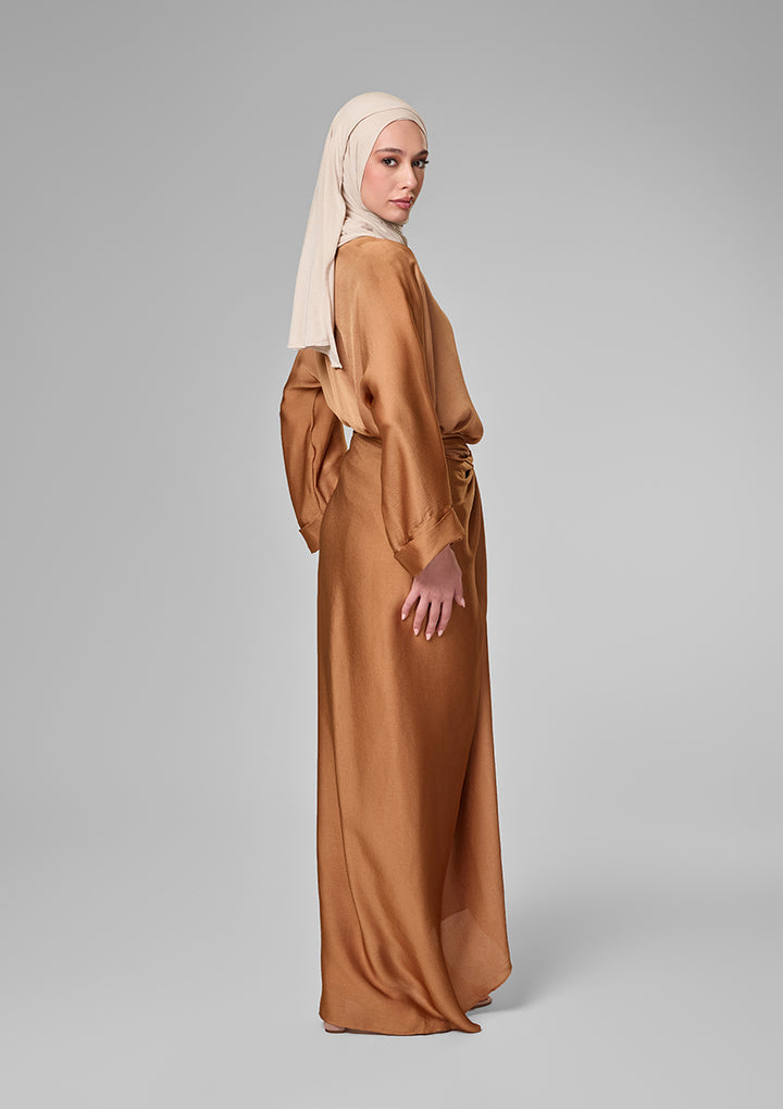 Plum Satin - Sarong &amp; Top Set