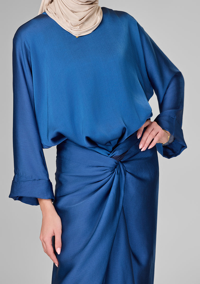 Plum Satin - Sarong &amp; Top Set