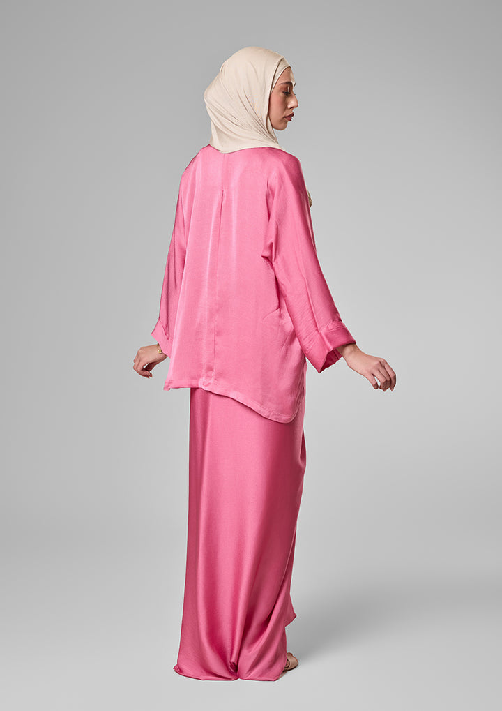 Plum Satin - Sarong &amp; Top Set