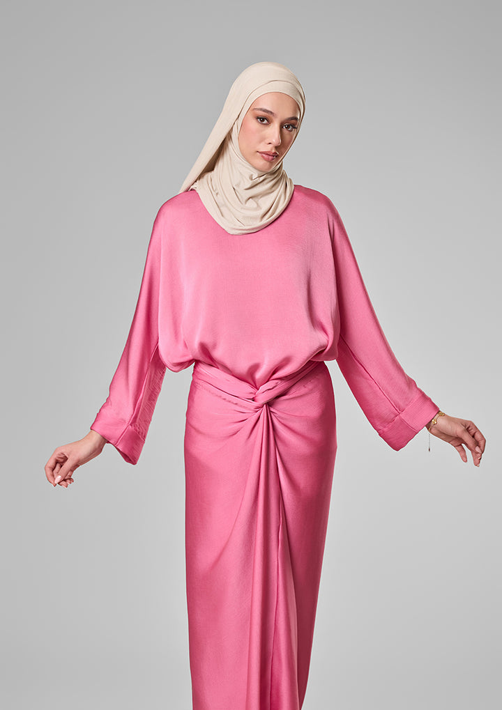 Plum Satin - Sarong &amp; Top Set
