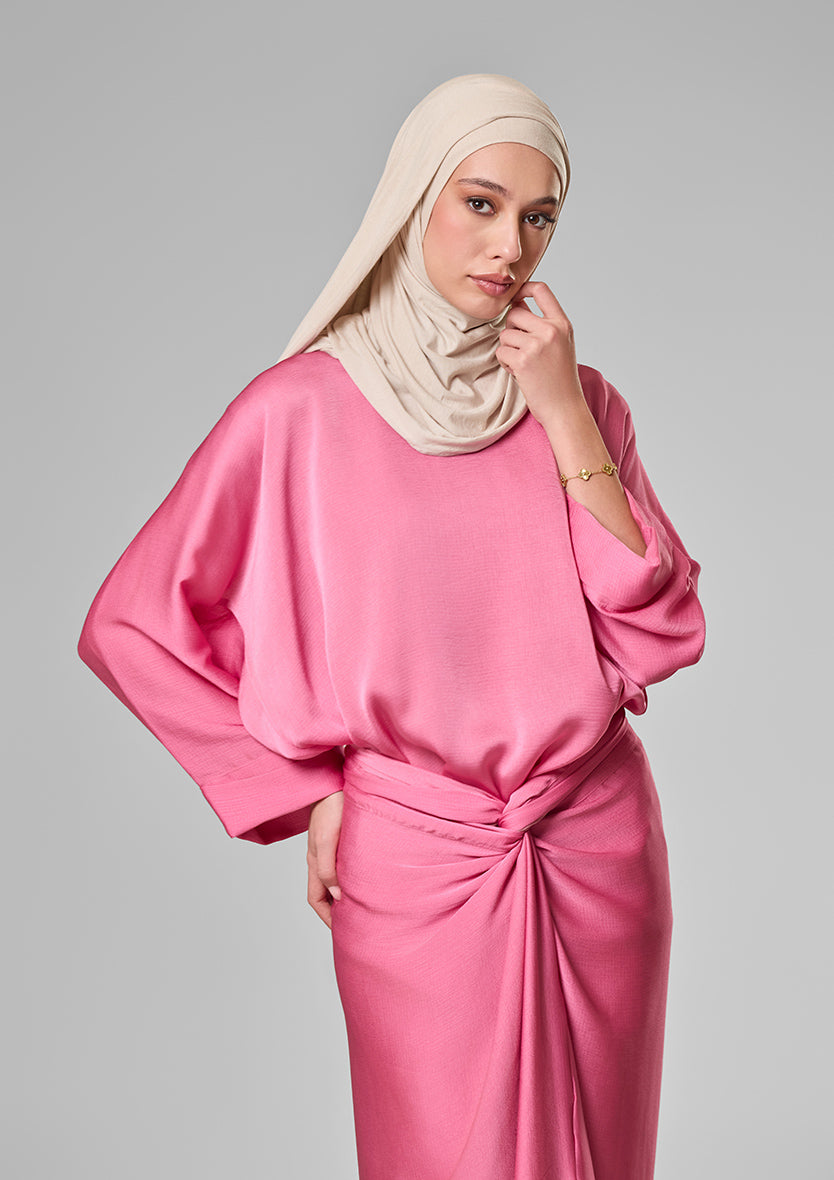 Plum Satin - Sarong &amp; Top Set